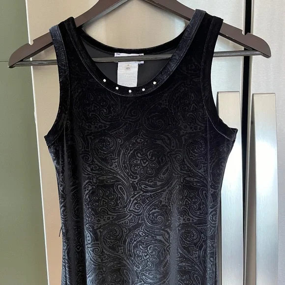 Vintage Y2K Black Velvet Le Chateau Jr. Dress - Picture 7 of 7